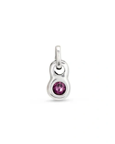 Unode50 Silver Charm With Pink Crystal