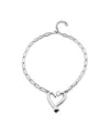Unode50 Silver Pendant With Links And Heart In Neutral