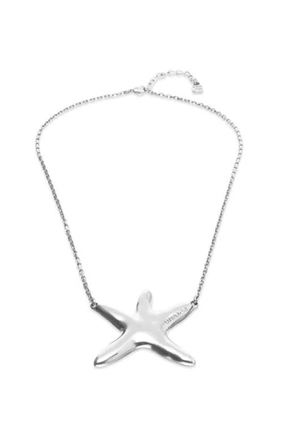Unode50 Silver-tone Necklace With Star Pendant In Metallic