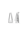 Unode50 Silver-tone Open Triangle Stud Earrings In Silver