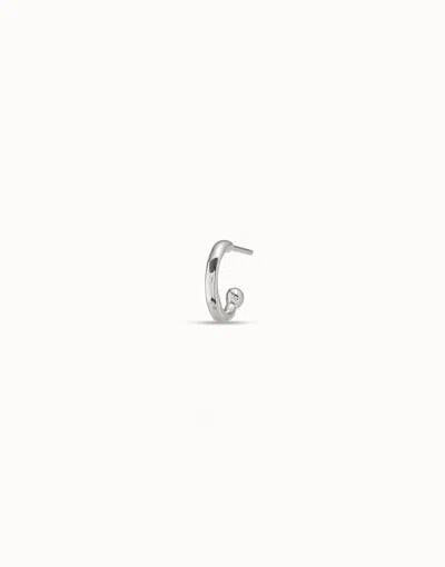 Unode50 Single Hoop Earring In Silver