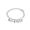 Unode50 Six Charm Elastic Bracelet In Silver