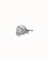 Unode50 Skull Single Stud Earring In Silver