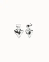 Unode50 Small Heart Stud Earrings In Silver