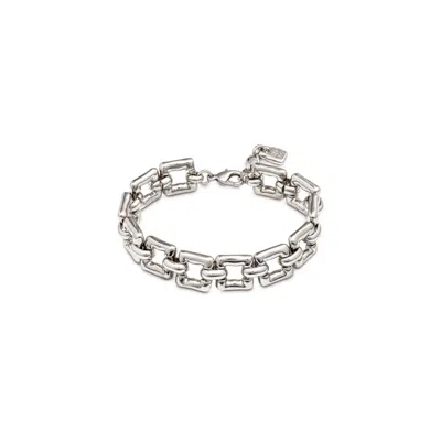 Unode50 Small Square Links Bracelet In Silver