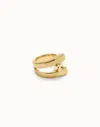 Unode50 Smooth Rectangular Ring In Gold