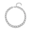 Unode50 Square Link Modern Necklace In Metallic