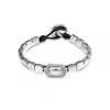 Unode50 Square Plate Crystal Bracelet In Silver