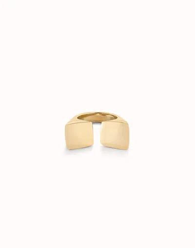 Unode50 Square Shape Open Ring In Gold