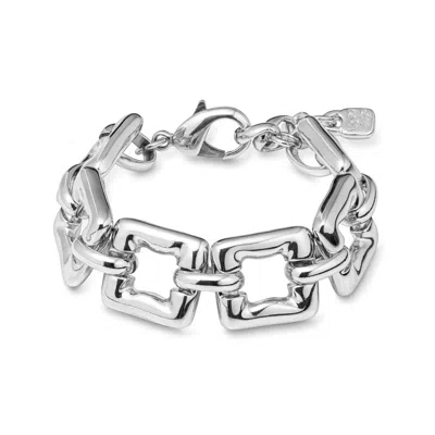 Unode50 Squared Link Classic Bracelet In Metallic