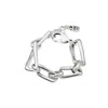 Unode50 Squared Link Statement Bracelet In Silver
