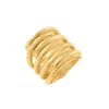Unode50 Stacking Effect Clad Metal Ring In Gold