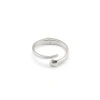 Unode50 Sterling Silver And 18k Gold Plated Rigid Nail Shape Bracelet In Silver