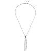 Unode50 Sterling Silver And Gray Crystal Necklace In Metallic