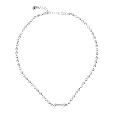 Unode50 Sterling Silver Cylindrical Charm Necklace