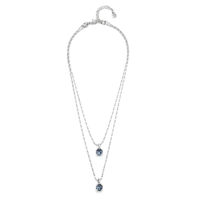 Unode50 Sterling Silver Metal Alloy Double Chain Necklace