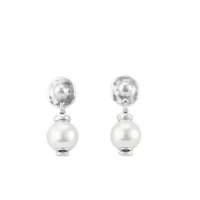 Unode50 Sterling Silver Metal Clad Cultivated Pearl Earrings