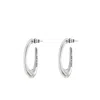 Unode50 Sterling Silver Metal Clad Oval Shape Earrings In Silver