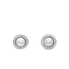 Unode50 Sterling Silver Metal Clad Stud Earrings In Silver