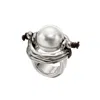 Unode50 Sterling Silver Mother Of Pearl Metal Ring In Silver