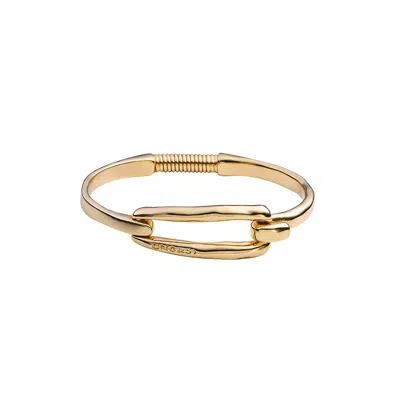 Unode50 Sterling Silver-plated And 18k Gold Metal Rigid Bracelet