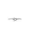 Unode50 Sterling Silver-plated Bangle Bracelet With White Topaz In Gold