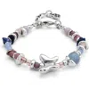 Unode50 Sterling Silver-plated Beaded Bracelet With Multicolor Handmade Crystals In Silver