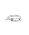 Unode50 Sterling Silver Plated Beaded With A Central Link Bracelet