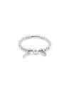 Unode50 Sterling Silver Plated Beaded With A Pearl Bracelet In White