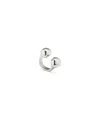 Unode50 Sterling Silver-plated Beads Ring In Burgundy