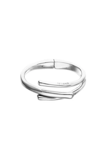 Unode50 Sterling Silver Plated Bracelet In The Shape Of Three Tubes In Metallic