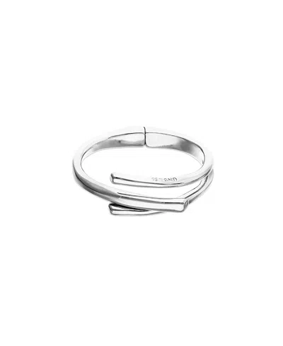 Unode50 Sterling Silver Plated Bracelet In The Shape Of Three Tubes In Metallic