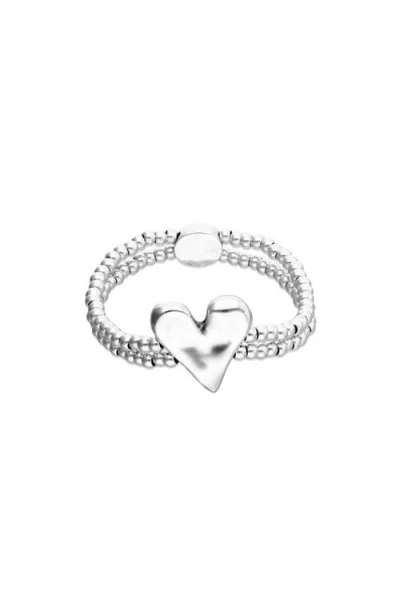 Unode50 Sterling Silver Plated Bracelet With Heart Detail In Gold
