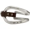 Unode50 Sterling Silver-plated Bracelet With Leather Accessory In Silver