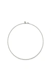 Unode50 Sterling Silver-plated Chain With Thin Oval Links And Carabiner Clasp In Silver