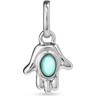 Unode50 Sterling Silver Plated Charm In The Shape Of A Hand In Metallic