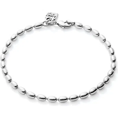 Unode50 Sterling Silver-plated Charm Bracelet With Oval Links