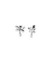 Unode50 Sterling Silver Plated Dragonfly Earrings In Silver