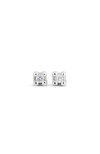 Unode50 Sterling Silver-plated Earrings With White Cubic Zirconia In Silver