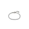 Unode50 Sterling Silver Plated Metal Alloy And Glass Bracelet In Metallic