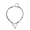 Unode50 Sterling Silver-plated Metal Alloy And Medium Heart Necklace In Silver