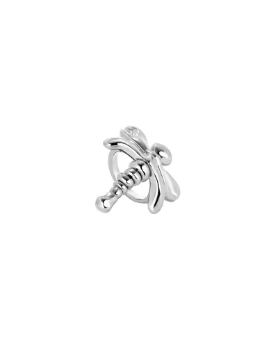Unode50 Sterling Silver Plated Metal Alloy Dragonfly Ring
