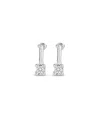 Unode50 Sterling Silver Plated Metal Alloy Medium Earrings In White