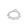 Unode50 Sterling Silver-plated Metal Alloy Medium Size Links Bracelet In Metallic
