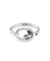 Unode50 Sterling Silver Plated Metal Alloy Oval Bracelet In Silver