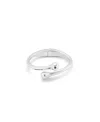 Unode50 Sterling Silver Plated Metal Alloy Rigid Bracelet With Internal Spring In Metallic