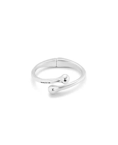 UNODE50 UNODE50 STERLING SILVER PLATED METAL ALLOY RIGID BRACELET WITH INTERNAL SPRING