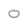 Unode50 Sterling Silver-plated Metal Medium Treaded Bearded Chain Bracelet In Silver