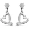 Unode50 Sterling Silver-plated Nailed Heart Shaped Earrings In Silver