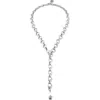 Unode50 Sterling Silver-plated Necklace With Oval Links In Metallic